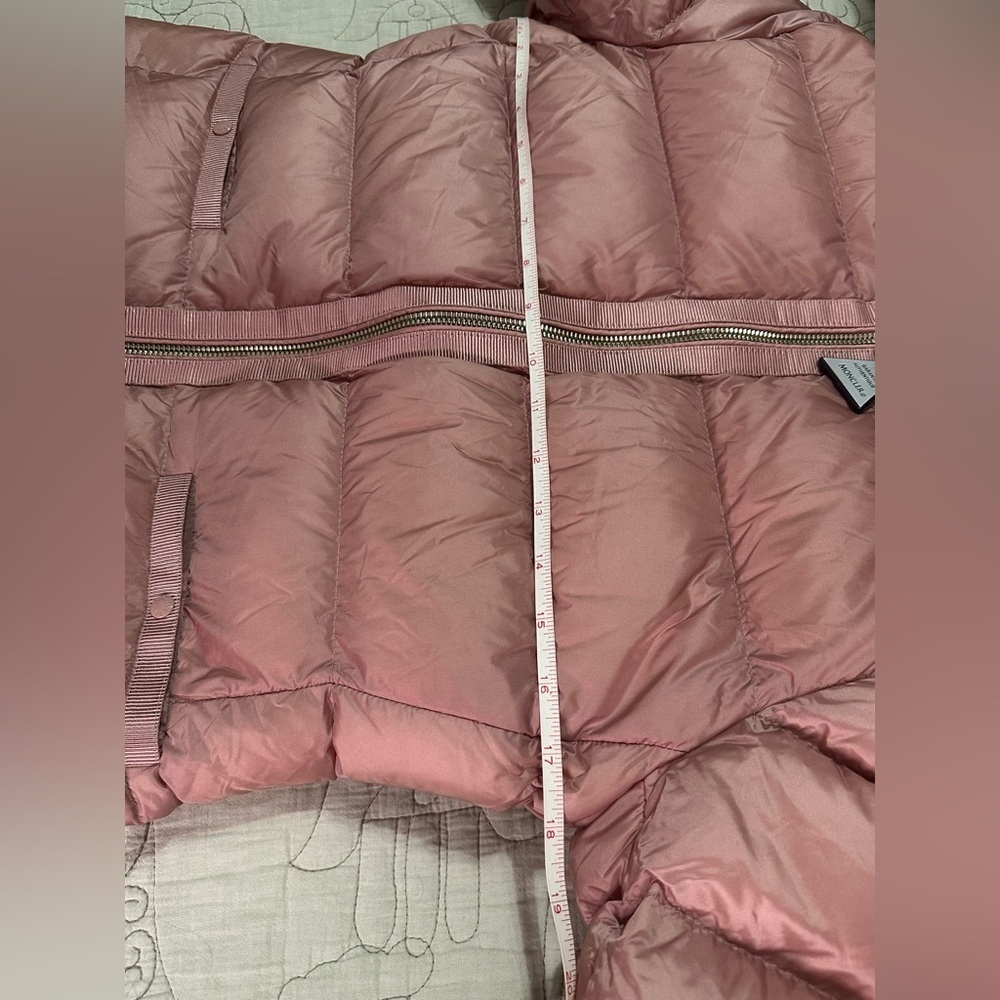 NEW Moncler Laurine Short Down Jacket Pink NWT Sz S w/ Hanger & Garment Bag - Picture 7 of 16
